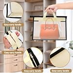 8 Pack Dust Bags for Handbags,Purse Storage Organizer,4 Size,Beige - Image 5