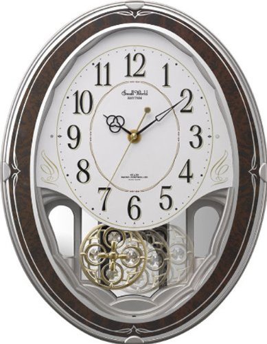 RHYTHM リズム 電波時計掛時計 スモールワールドハイム4MN520RH23 Amazon.co.jp: リズム時計工業 電波 掛 時計（アミュージングタイプ