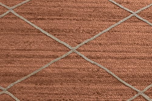Tapis en jute marron beige 2,1 m : résistant aux chaises pour table à manger - 8
