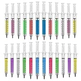 UMPE Syringe Pens Nurse Pens,24 Pcs 12 Colors Novelty Color Pens Ballpoint School Supplies Pens Set