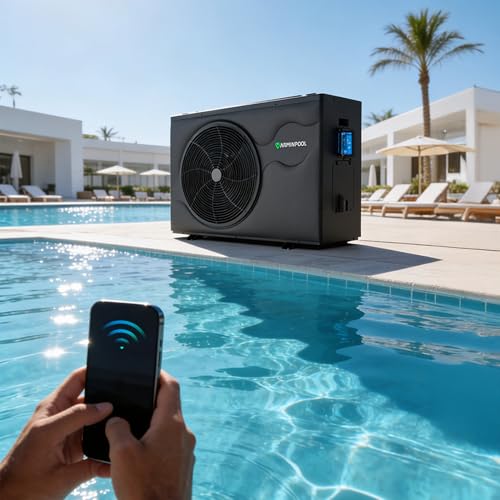VARMINPOOL 120,000 BTU Inverter Pool Heat Pump, WiFi, 220V
