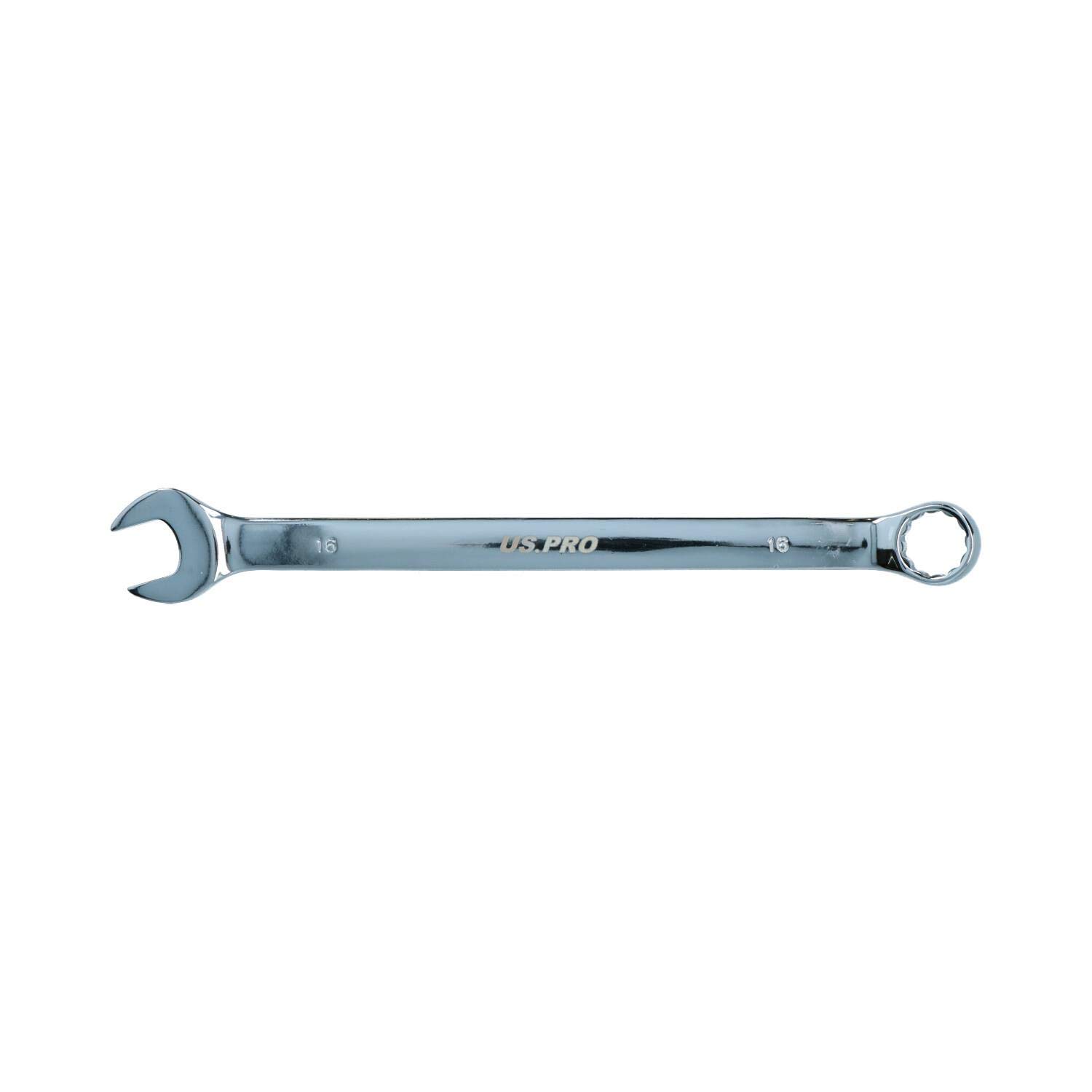 Ab Tools Silver -Us Pro 16Mm Extra Long Metric Combination Spanner Wrench 240Mm Chrome Vanadium Steel