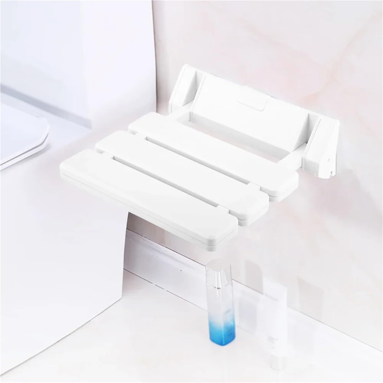 Asiento Ducha Pared Montada Silla Plegable for Asiento de Ducha | Con soporte plegable for baño montado en la pared, taburete que ahorra espacio