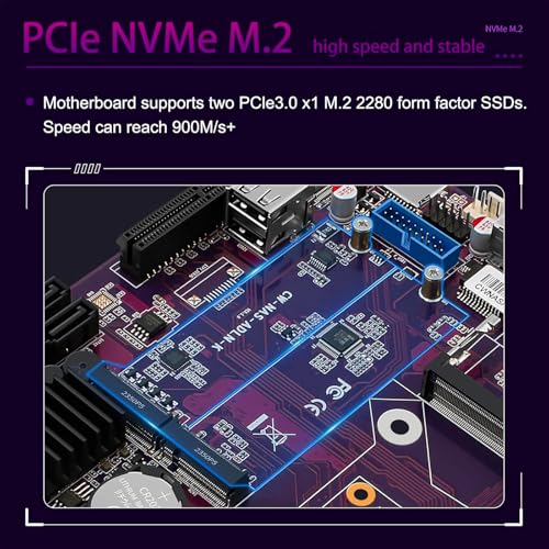 Image of N150 NAS Board N355 Mini ITX Motherboard Soft Routing 6Bay NAS DDR5 / 6 SATA3.0 /2M.2 NVMe for NAS Enthusiasts Building high-Capacity Storage Solutions (N355+Joe Fan)