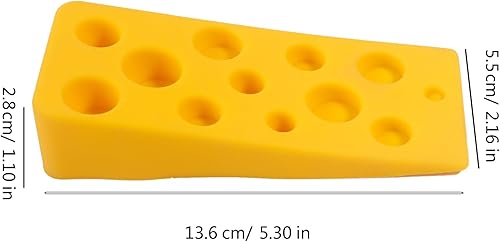 Miniatura 3 de Juego de 3 piezas de tope de puerta de queso, tope de puerta de seguridad, lindo soporte de puerta decorativo para dormitorio de niños, sala de
