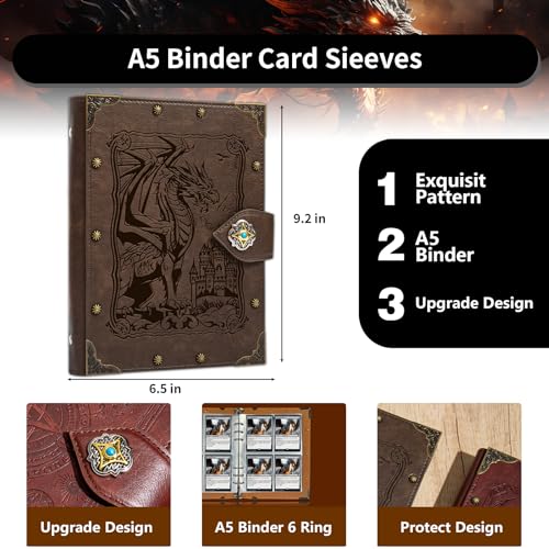 Image of DUROTAN Card Binder 4-Pocket-Can Hold 240 Cards | For TCG,MTG,Trading Card Game,Magic The Gathering,Pokemon - Book Accessories Gift