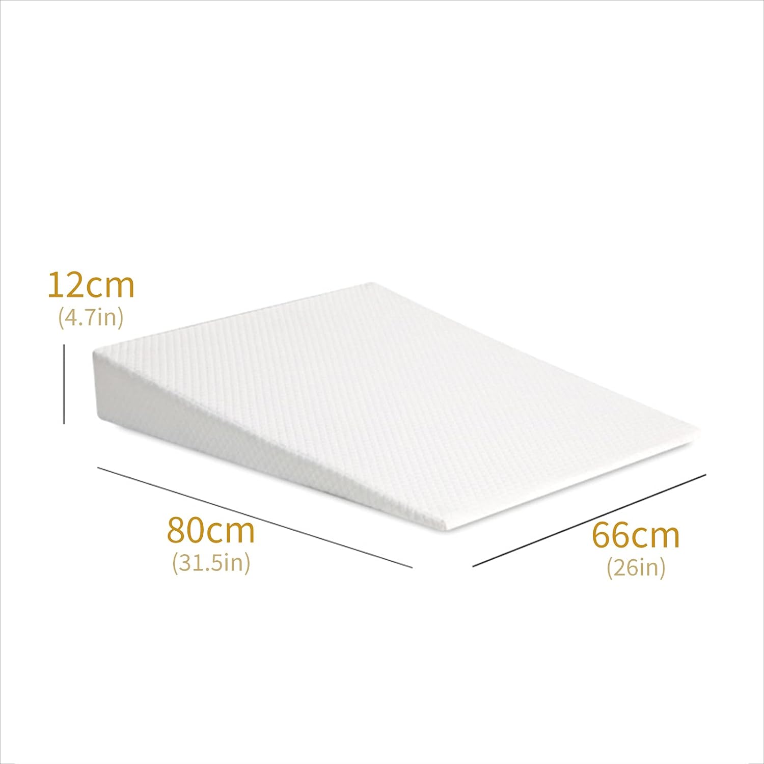 5 Inch Wedge Pillow for Adults,Large Body Support Sponge Triangle Incline Cushion to Elevate Upper Body,Therapeutic Wedge Pillow for Sleeping Acid Reflux,5" High, 26" Wide,White