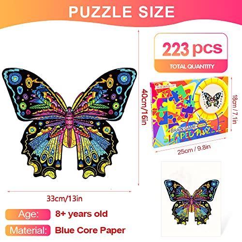 TOLOYE Animali Puzzle per Adulti Bambini, Farfalla...