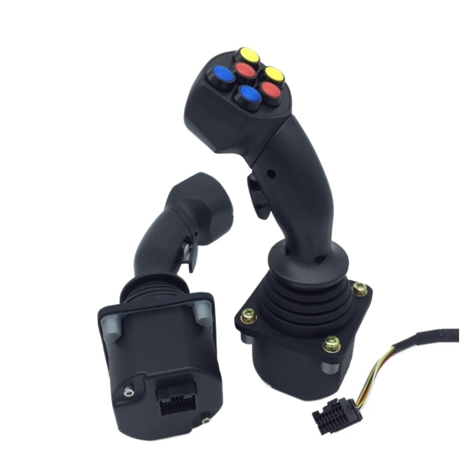 Joystick Marino, Leva di comando elettrica SMC60A, 6 pulsanti + 1 grilletto Joystick Hall Macchine agricole Ingegneria macchinari(12-24V output 0-5V)