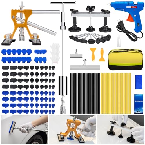 How Much to Fix a Car Dent: Repair Costs Explained 7 Car Dent Puller Kits,137pc Paintless Dent Removal Tools,Car Dent Repair Kit with Slide Hammer 2 in 1 T-Bar, Adjustable Dent Lifter,Bridge Puller for Auto Body SUV Dings Hail Damage DIY Remover