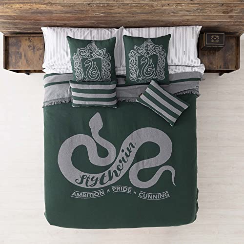 BELUM | Manta Harry Potter, Manta Jaquard 130x170 Slytherin Values, Manta para Sofa Harry Potter, Manta para Cama Harry Potter, Manta Todo Tipo de usos Harrry Potter Cover