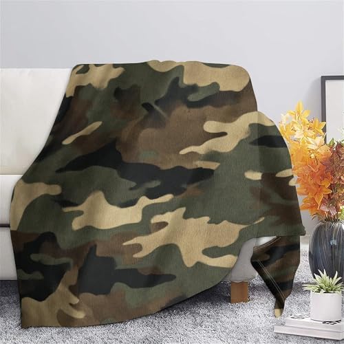 Couverture camouflage 150x200 jeté de canapé microfibre militaire - 5