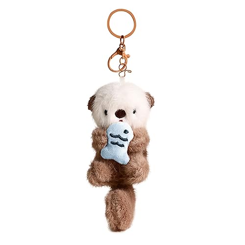 Plush Keychain Otter Charm for Women Teens & Animal Lovers