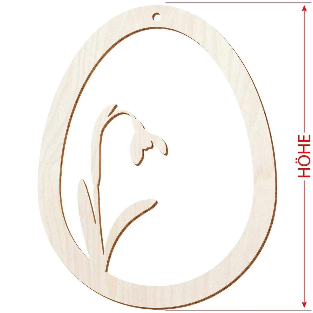 V1 - Uova di Pasqua con motivo in legno di betulla naturale, decorazione per Pasqua, motivo uovo di Pasqua 1, altezza (dimensione): 47 cm di altezza
