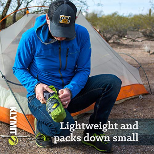 Klymit Static V2 Inflatable Sleeping Pad for Camping, Ultralight Hiking and Backpacking Air Bed, 2.5 Inch Thick, Green