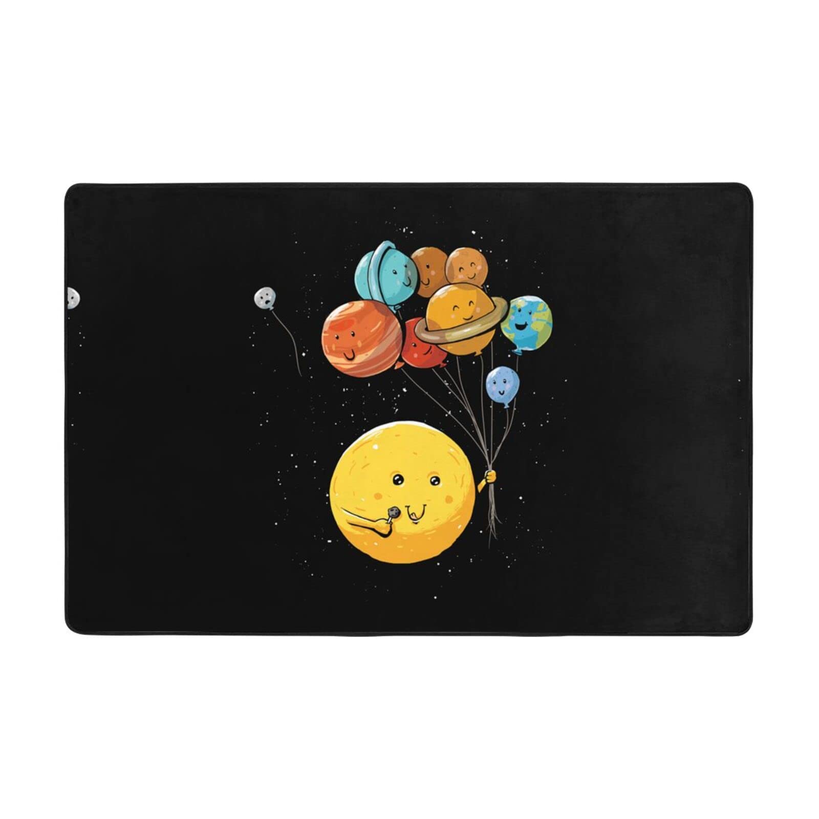 Tapis de salon imprimé Cute Planet pour une décoration d'intérieur chaleureuse