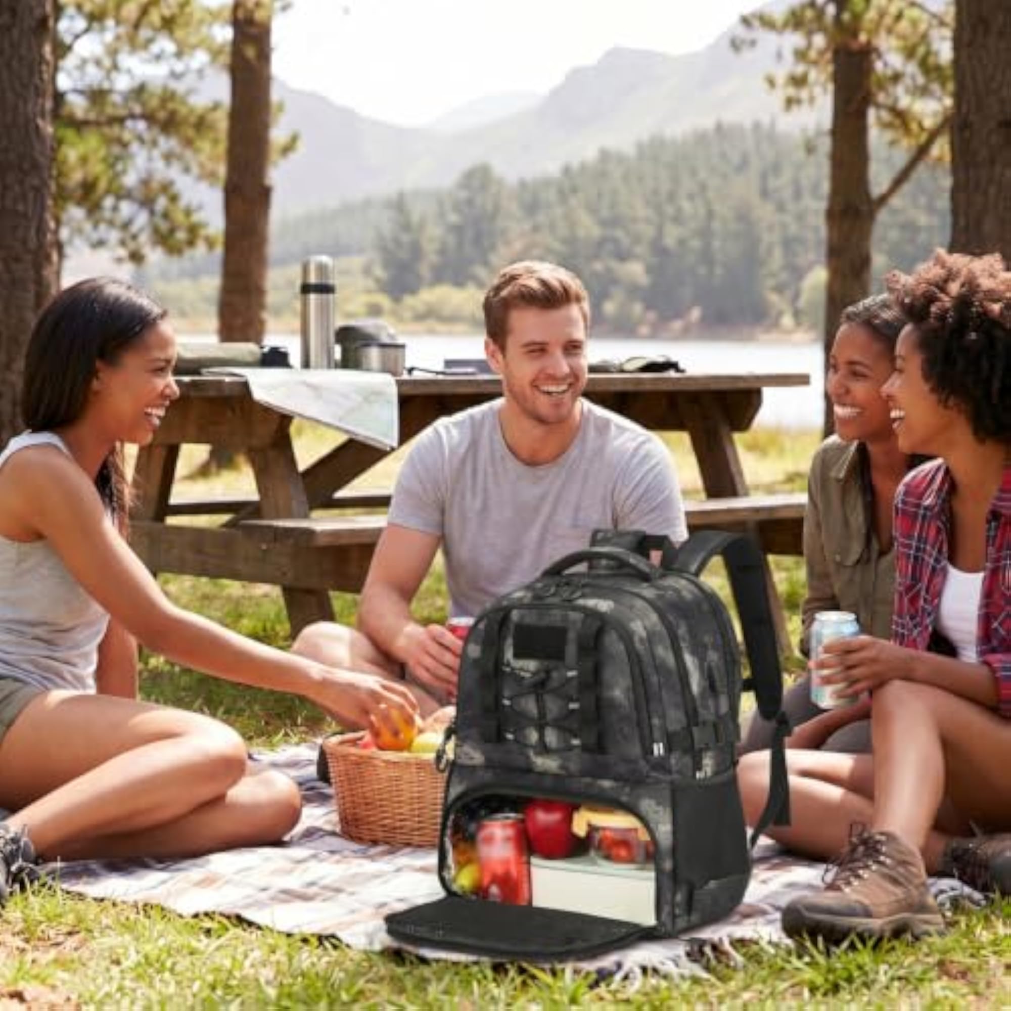 Laptop Lunch Backpack with Insulated Compartment