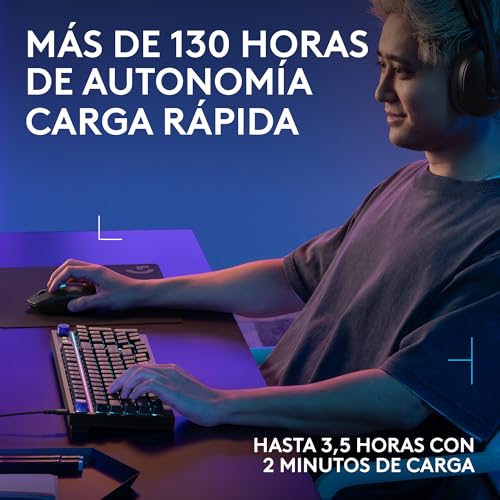 Ratón inalámbrico Logitech G G305 X Superlight recargable con 6 botones programables 6