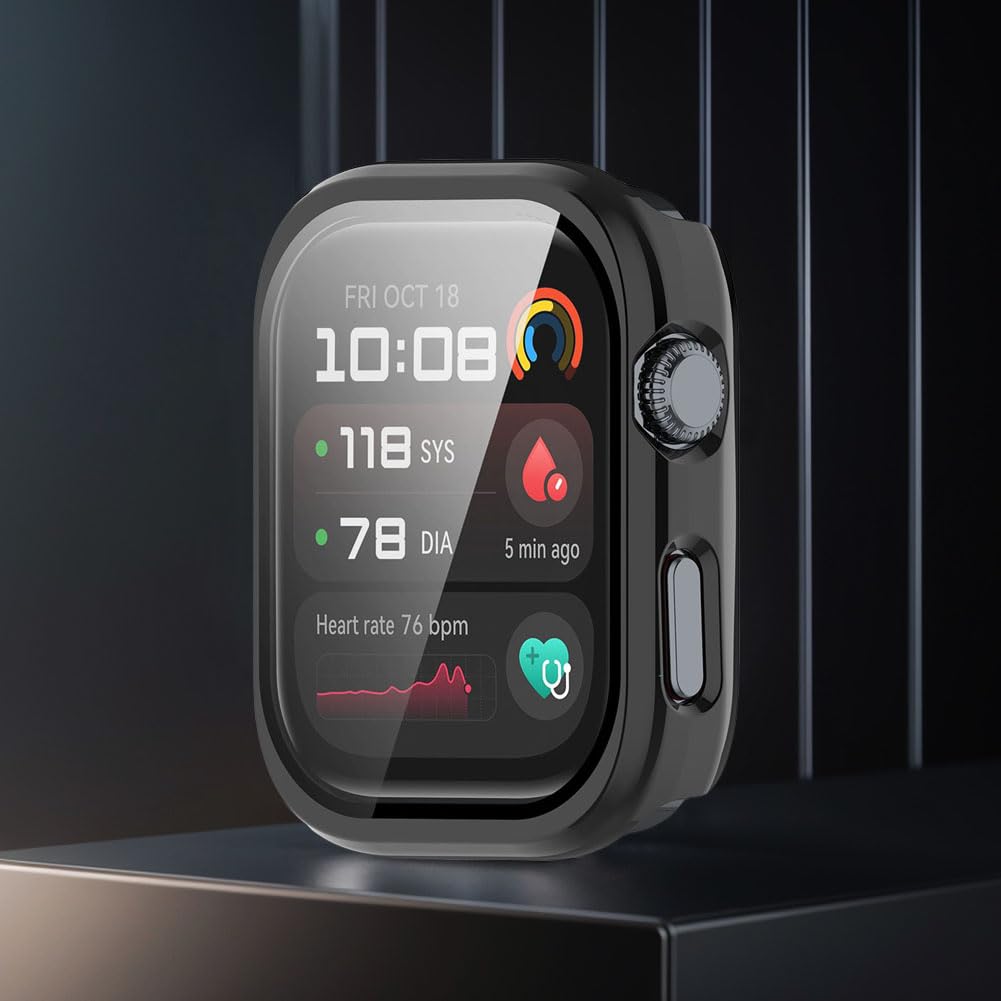 Confezione da 2 pellicole protettive in vetro temperato + custodia bumper per Huawei Watch (bianco)