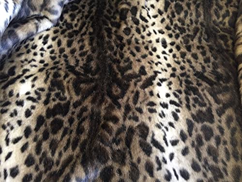 Tissu fausse fourrure Jaguar marron pour créer des vêtements doudous