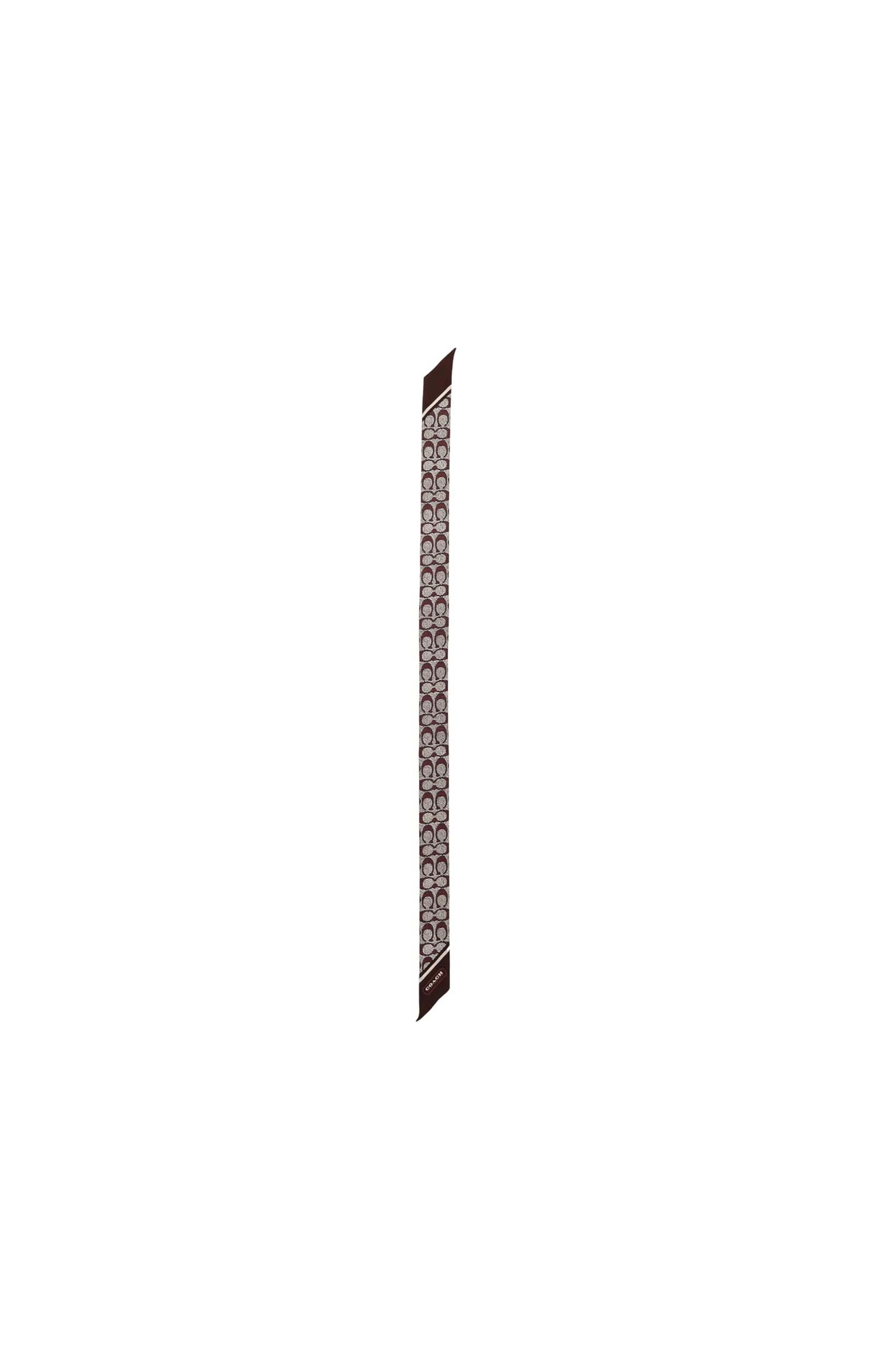 Coach Textured Signature C Printed Silk Skinny Bufanda de Seda para Mujer