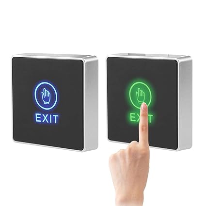 DC12V NC NO Door Exit Release Button Switch Panel LED Light for Door Access Control System