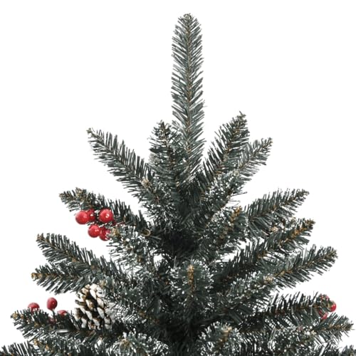 Árbol de Navidad artificial de 210 cm sin caída de hojas y con base segura 4
