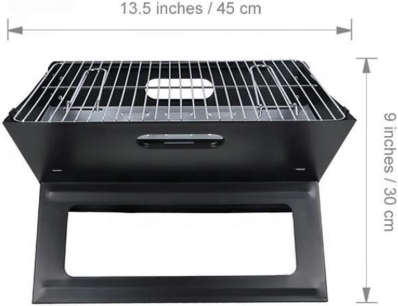 BBQ Grill Barbeque Grill Folding Barbecue Portable Charcoal Grill Tools Ultralight Foldable Grill Suitable for Camping Barbeque Grill for Camping (Black 45 * 30cm)