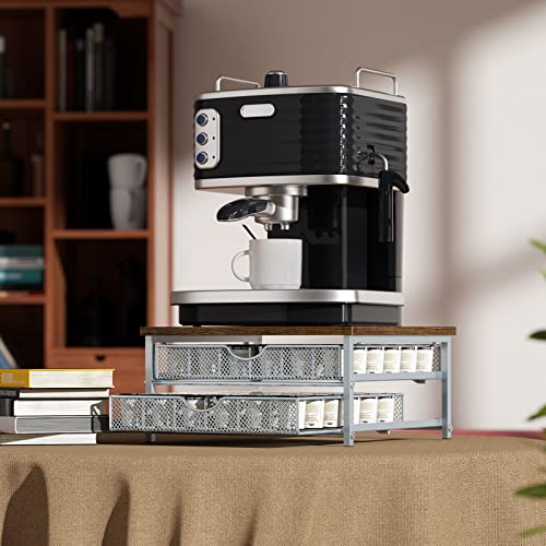 Coffee Pod Holder For Counter, Coffee Pod Drawer For K Cup Storage Drawer Holder, 72 Capacity Pods Storage Organizer For K Cups Capsule Storage With Sliding Baskets For Coffee Station, Silver #TOP3