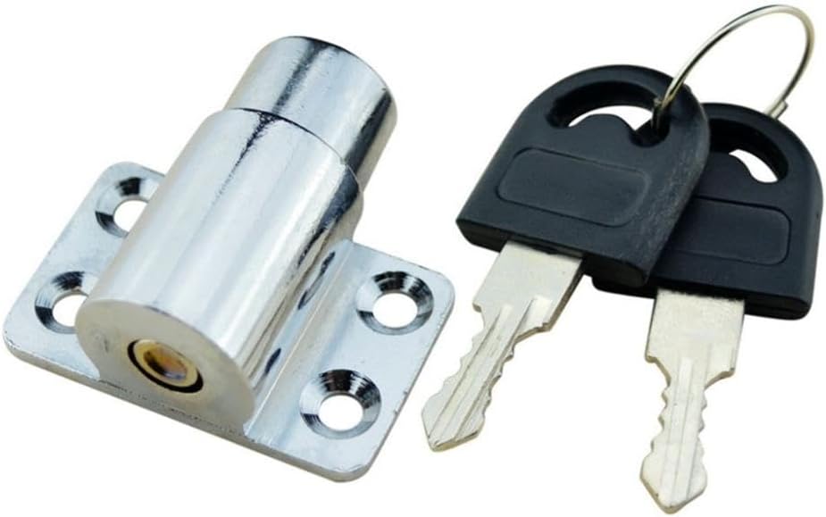 Aluminum Alloy Locks Sliding Window Lock with 2 Keys, Easy Installation Aluminum Alloy Window Hardware Security Lock(White)