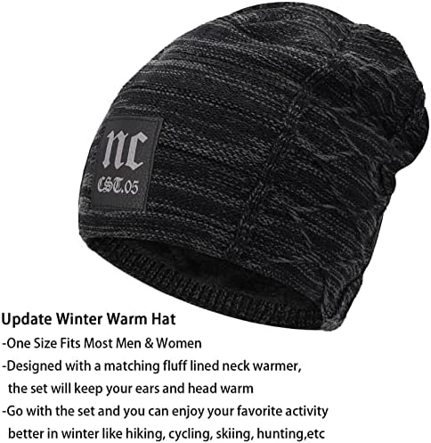 Winter Beanie Hat Scarf Set 