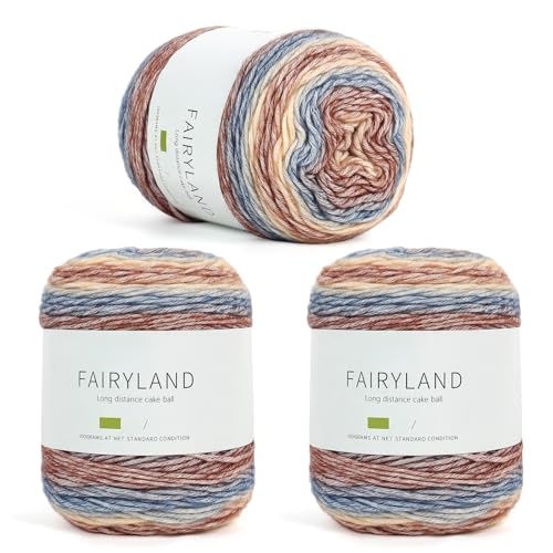 Aeelike Cake Yarn for Crocheting, 3 Skeins...