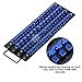 CASOMAN 80-Piece Heavy Duty Socket Organizer Tray, 1/4-Inch, 3/8-Inch, 1/2-Inch,Premium Quality Socket Holders,Black Rails with Blue Clips, Best Unique Tool Gift for Men