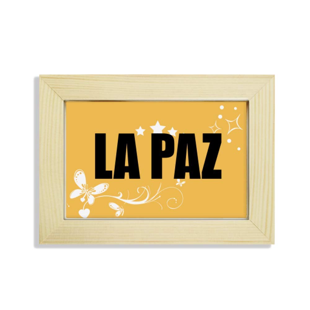 Marco de Fotos de Madera con Flores de La Paz para Decorar tu Oficina