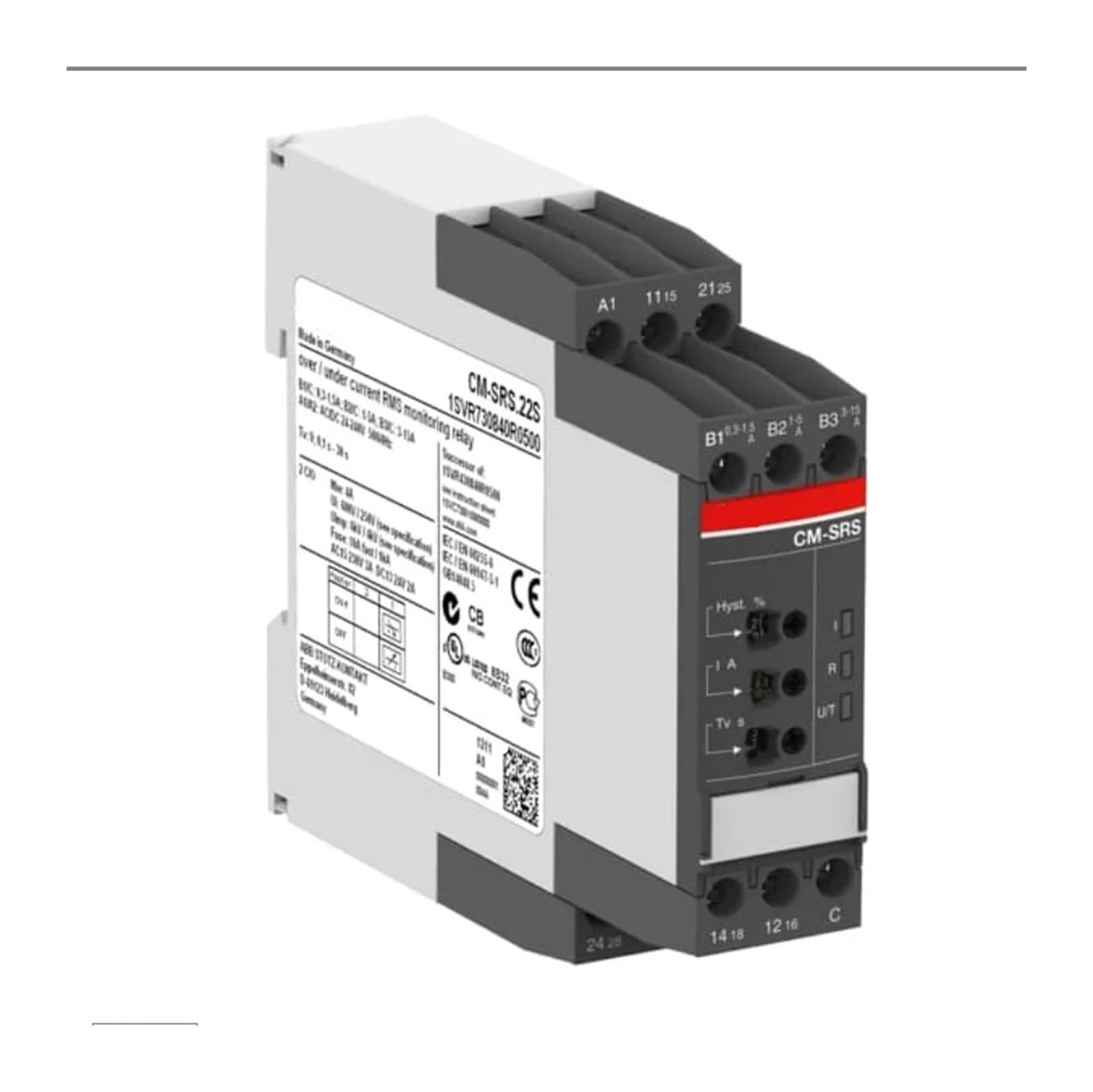 AQHYEBNSR Relay CM-SRS.22S 2c/o 0.3-15A 24-240VAC/DC 1SVR730840R0500