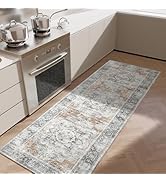 Machine Washable Runner Rug for Kitchen: 2'x6' Hallway Runner Rug Stain Resistant Non Slip Boho F...