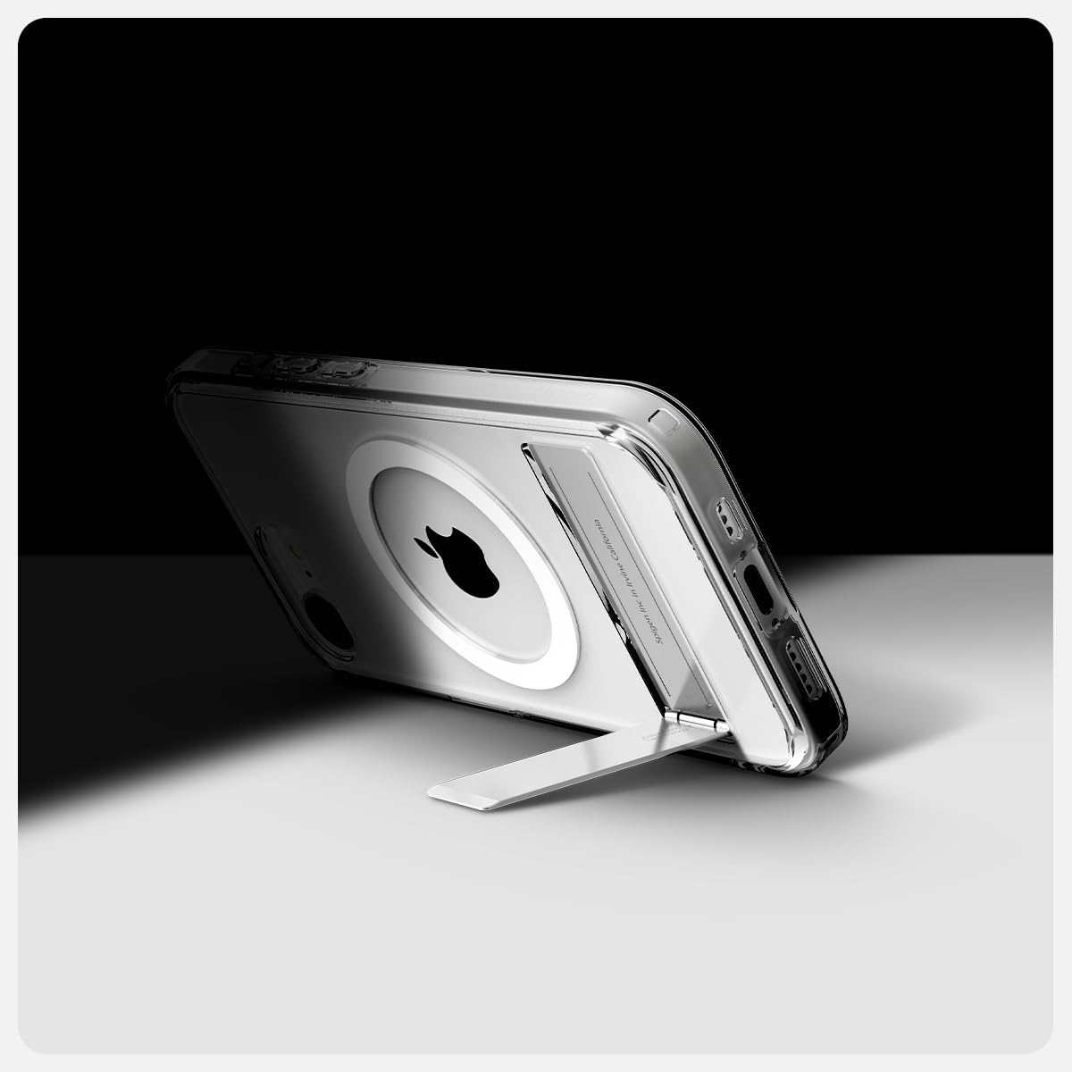 Spigen for iPhone 17e / 16e Case, Ultra Hybrid S MagFit [Compatible with Magsafe Accessories] [Anti-Yellowing] [Kickstand] - Clear White