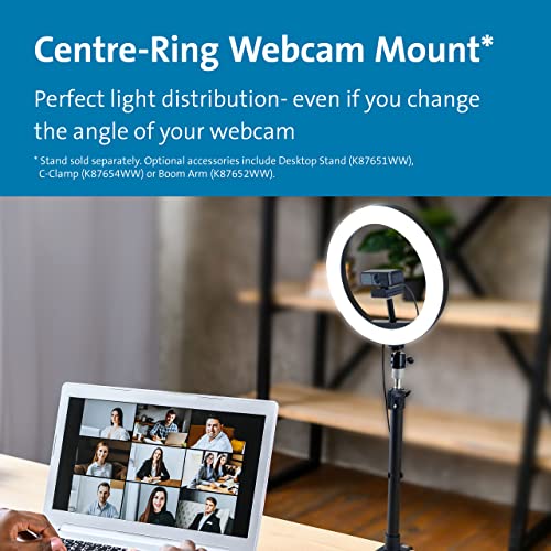 Image of Kensington L1000 Bicolor Ring Light with Webcam Mount for Video Conferencing (K87653WW)