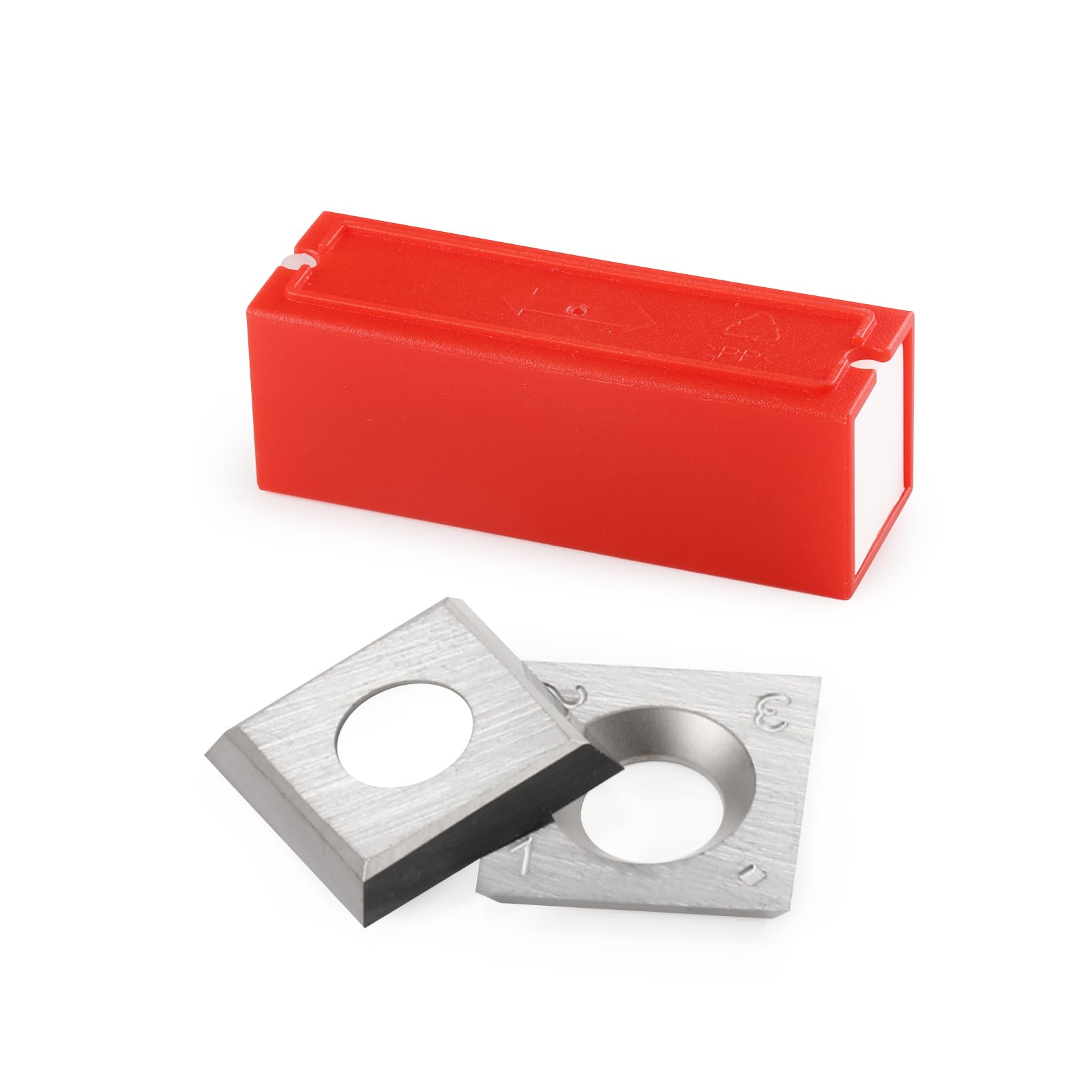Wendeplatten Wendemesser 10 Stück Ersatzklingen(14x14X2mm, 30°) für Drehmeißel Planfräser Oberfräse, Vierkant Hartmetalleinsätze (HW) 4-seitig Wendeschneidplatten für Holz Drechselwerkzeug