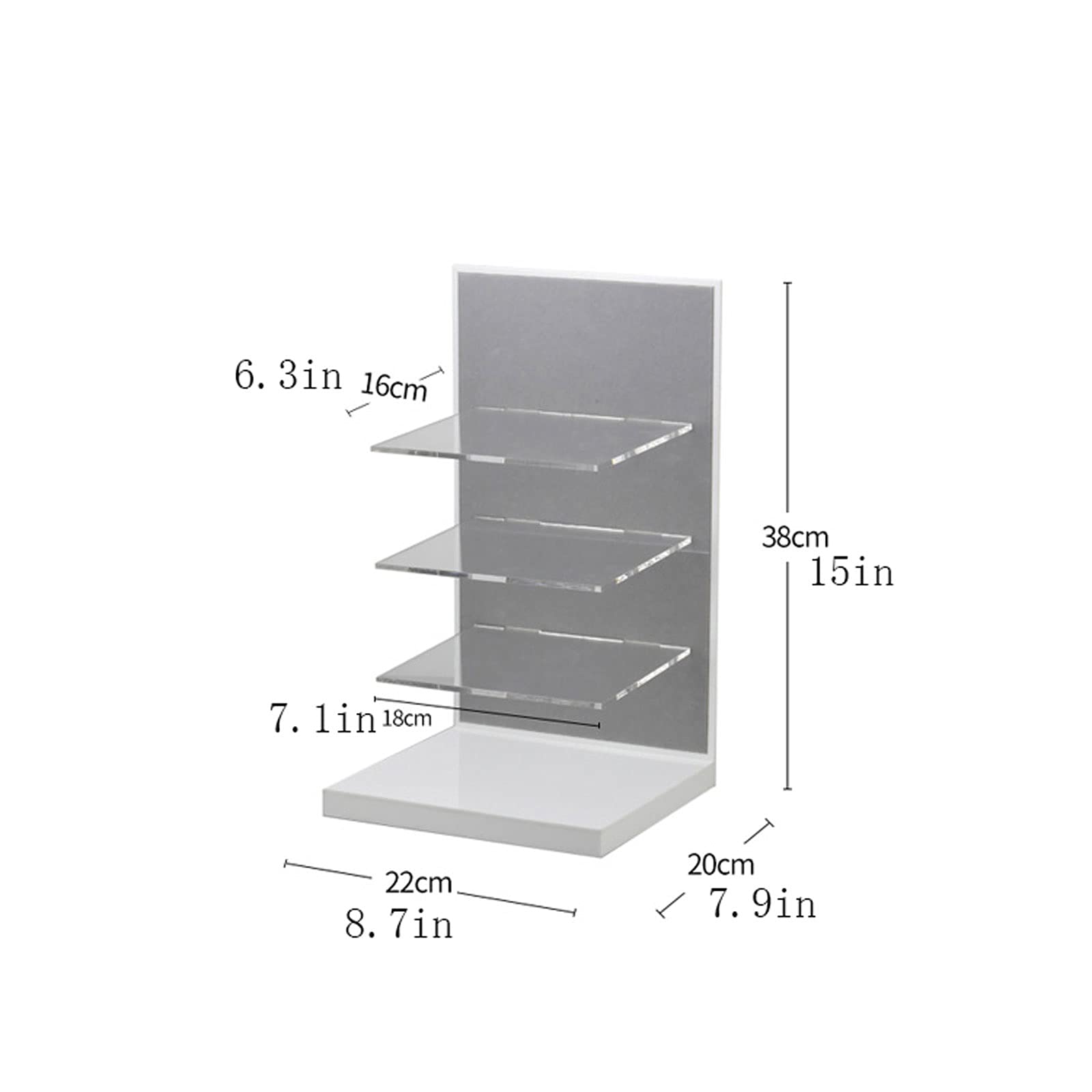 Brillenhalte 4 Schichten Acryl Sonnenbrille Brillen Display Halter Organizer Ständer Home Office Schreibtisch Dekor Geschenk Brillenständer (Color : Grigio)