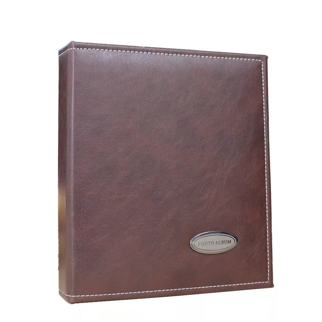Große Leder-Fotoalben mit insgesamt 40 Blatt 80 Seiten Sammelalbum Hochzeit Gästebuch DIY Erinnerungen Bucheinlage Album (Color : A, Size : 255mm*215mm*45mm)