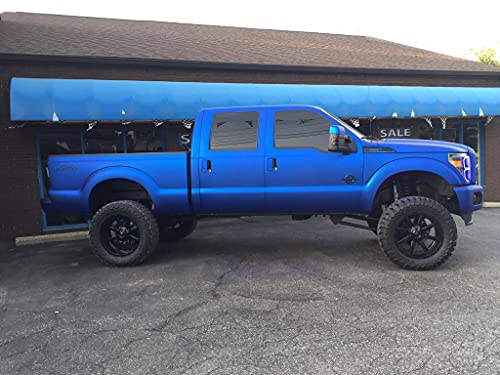 Vvivid Blue Satin Chrome Vinyl Wrap Stretch Conform Diy Easy To Use Air-Release Adhesive (1Ft X 5Ft) #TOP7