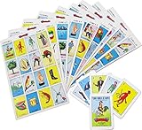 Original Loteria Bingo Game Set in Spanish, Mexican Loteria for 10 Players - 10 Boards and Full Deck of Cards