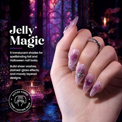 Image of Beetles Jelly Gel Nail Polish Set, 6 Colors Jelly Magic Gel Polish Kit