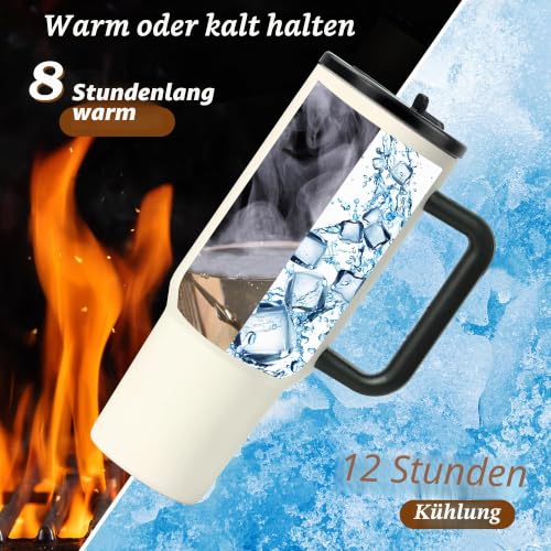 ZIOSINM Personalisierte Geschenke für Frauen, Thermobecher mit Strohhalm – Ansicht 5