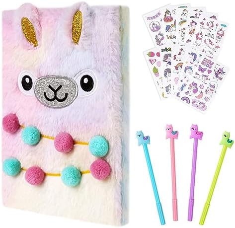 Diario Segreto Con Lucchetto Per Bambina - Quaderno Peluche Unicorno A5 Con Chiave, Regalo Per Ragazze 5-10 Anni - Foto 8