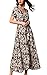 ARANEE Womens Summer Contrast Sleeveless Tank Top Floral Print Maxi Dress