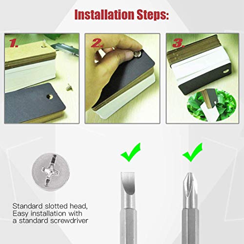 Spzcdza 100Pcs Phillips Chicago Screw Binding Screws Posts Assortment Kit For Scrapbook Photo Albums Extension Posts And Screws Craft And Diy Leather Decoration Bookbinding(M5 X10-60) #TOP4