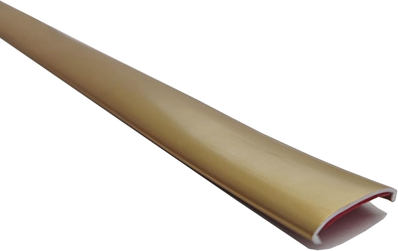 16 ft Self Adhesive Edge Guard Edge Protector Strip U Channel Edge Banding U-Shape Corner and Edge Bumper Guards, Edge Protector for Cabinet Repair, Molding Trim Bar Edging(Matte Gold,20mm)