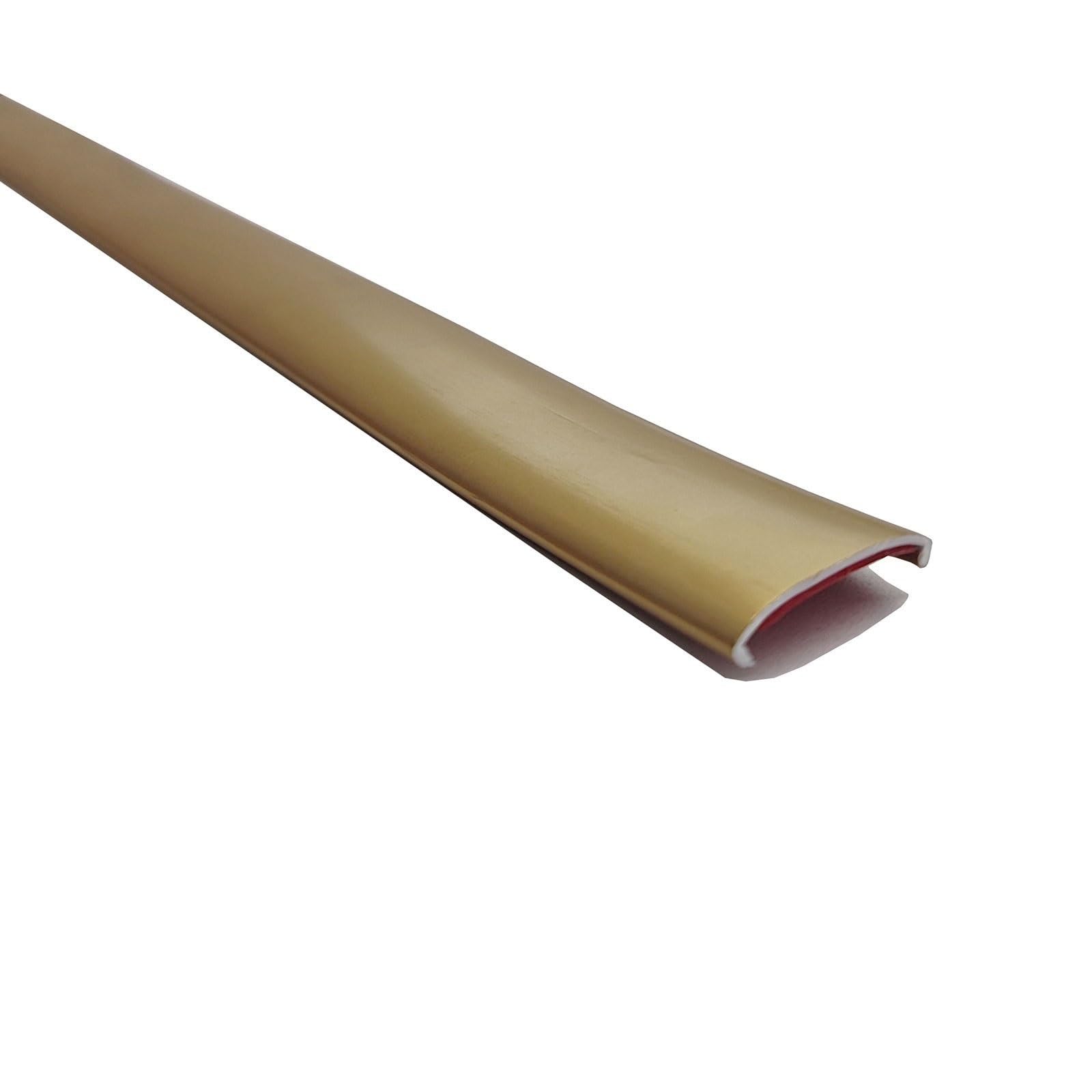 16 ft Self Adhesive Edge Guard Edge Protector Strip U Channel Edge Banding U-Shape Corner and Edge Bumper Guards, Edge Protector for Cabinet Repair, Molding Trim Bar Edging(Matte gold,7.5mm)